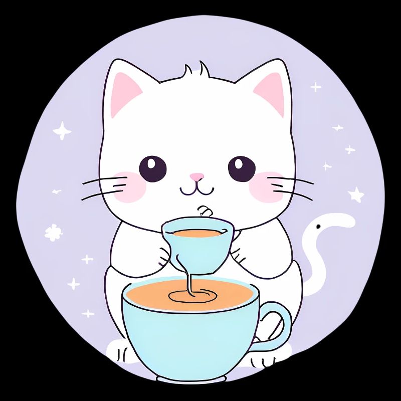 Mignon chat mignon double café espresso