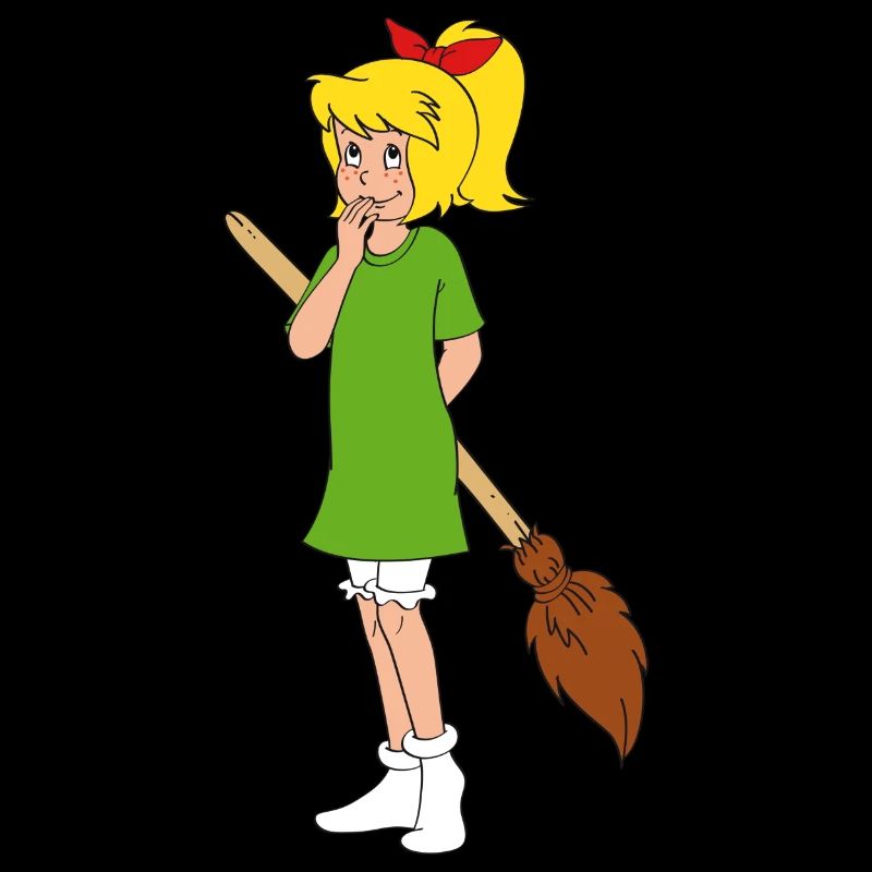 Bibi Blocksberg shy with mashed potatoes