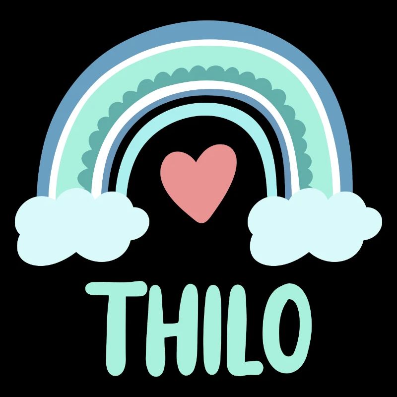 Thilo Name Regenbogen Baby