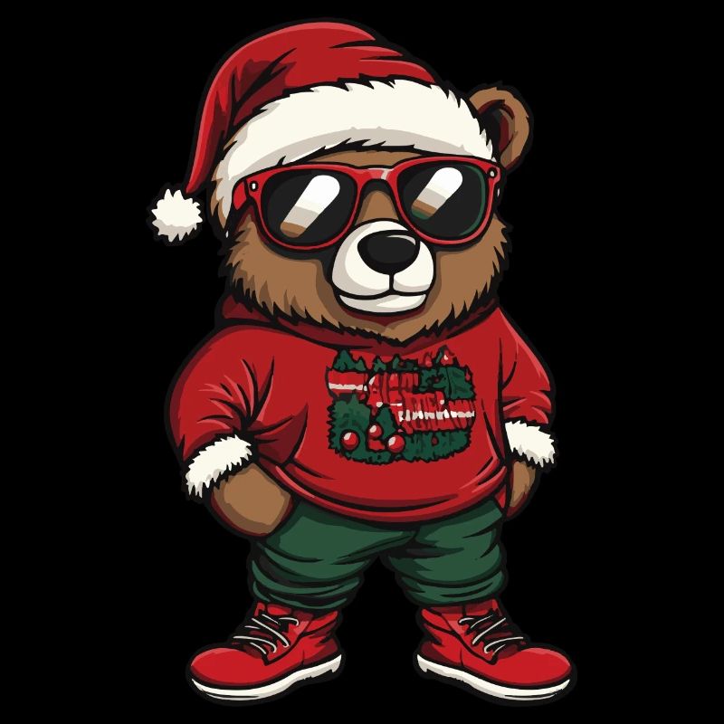 Bear Christmas Comic Cool