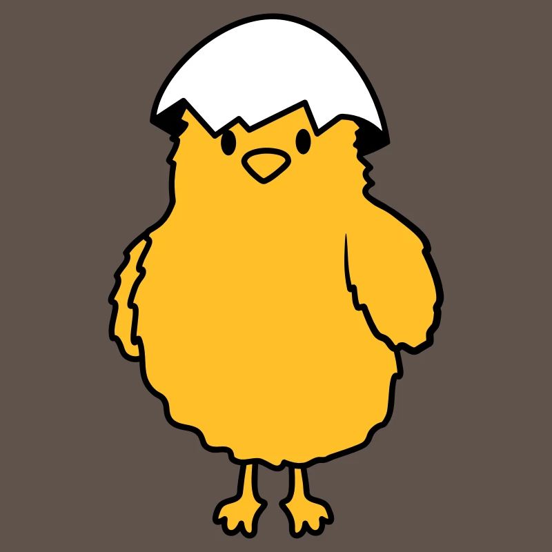 Chicks with eggshell on the head