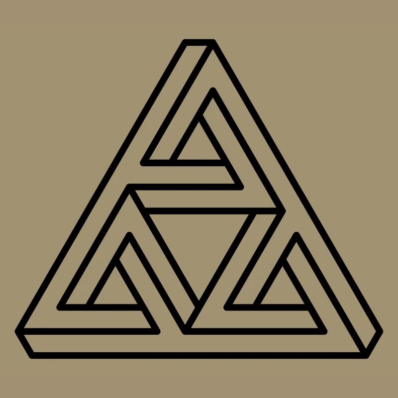 impossible figure Escher triangle geometry hipster