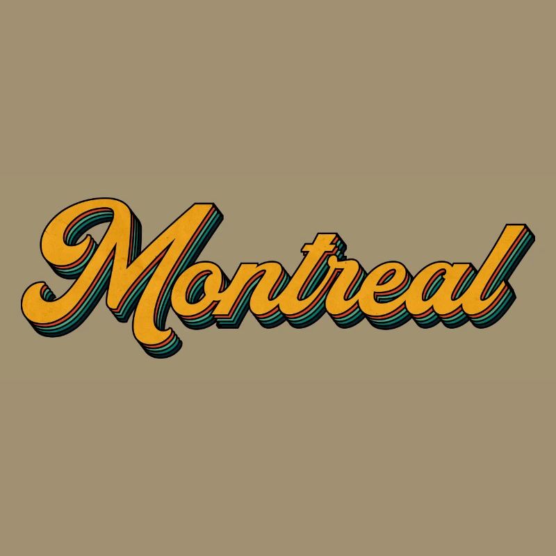 Montreal Retro Script Multicolor Shadow