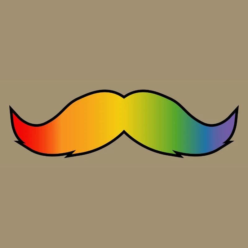 Regenbogen Bart queer schwarz