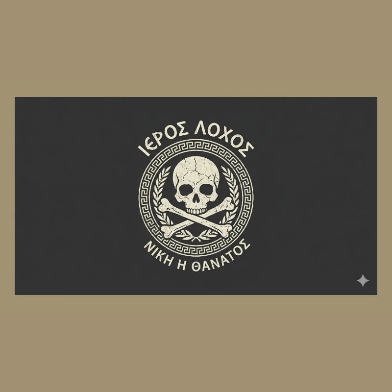 Skull in Laurel Circle Pattern