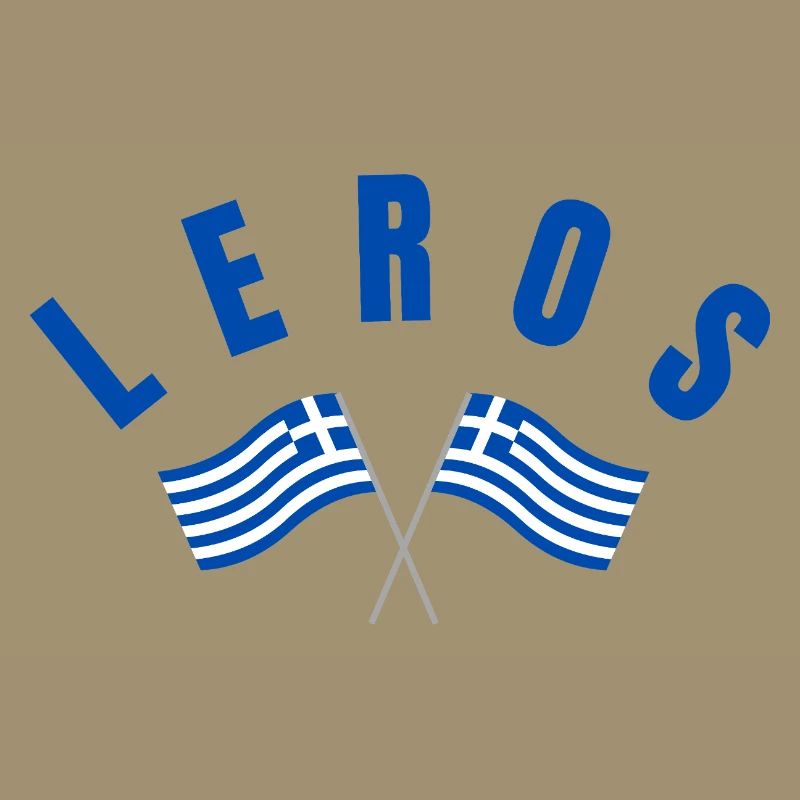 Drapeaux grecs de Leros