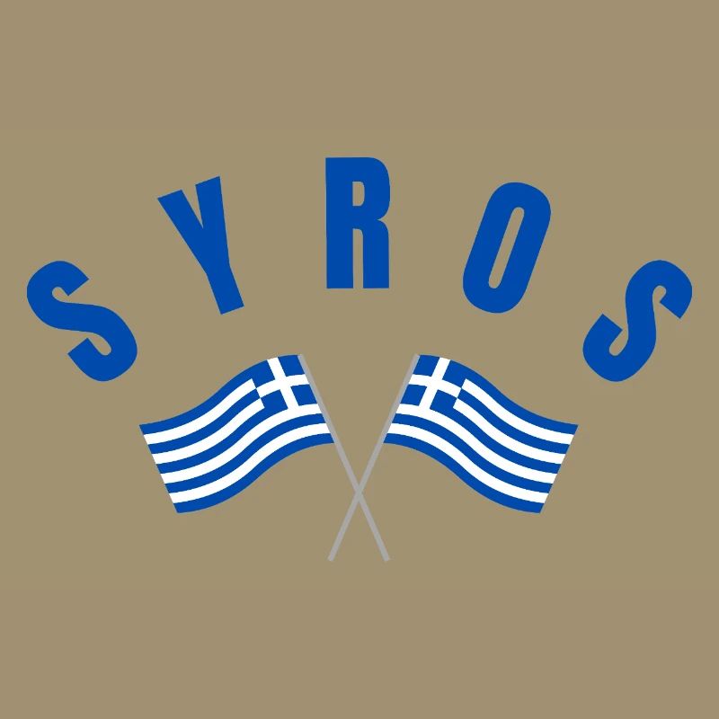 Drapeaux grecs de Syros