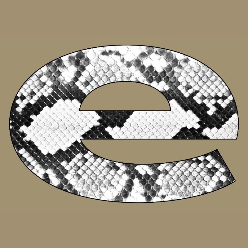 Snake pattern letter e
