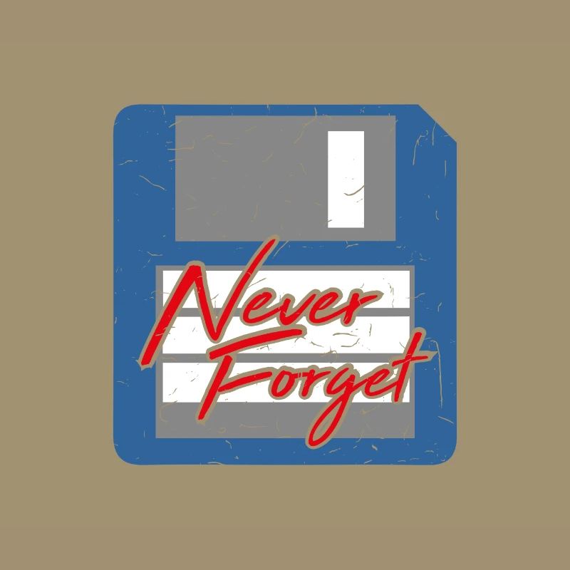 Never Forget Diskette Computer Speicher PC Retro