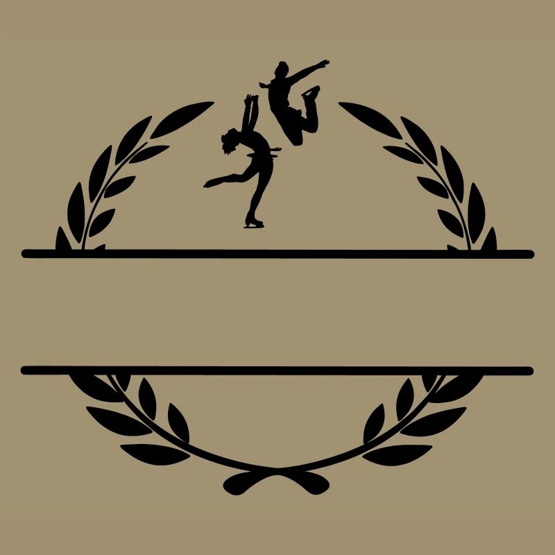 Eistanz oder Eiskunstlauf im Lorbeerkranz