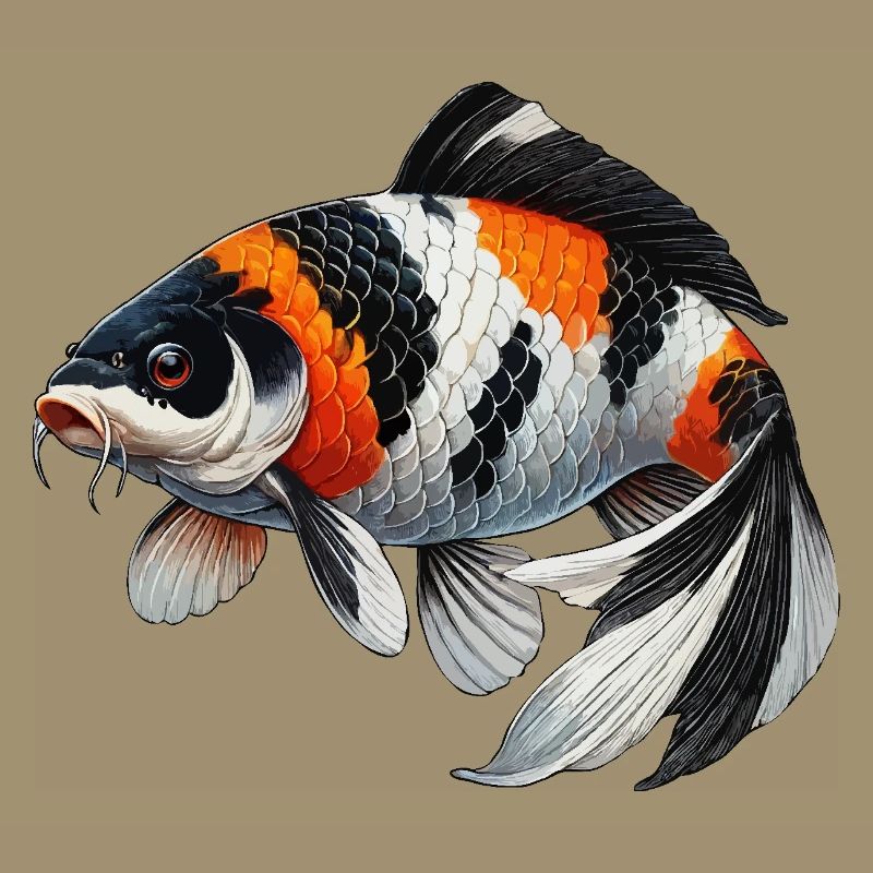 Koi Karpfen oder Wi sw