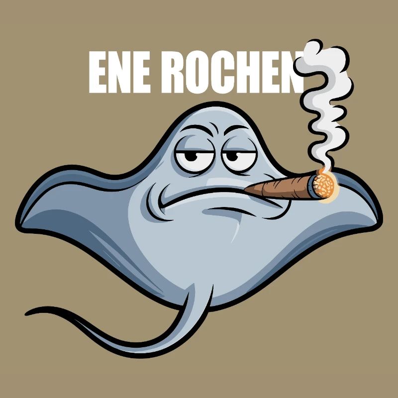 Ene Rochen Raucher Spruch Zigarette Kippe Rauchen