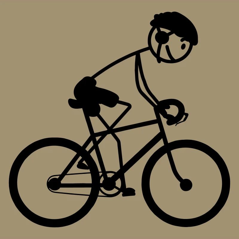 Jung oder Mann auf dem Fahrrad