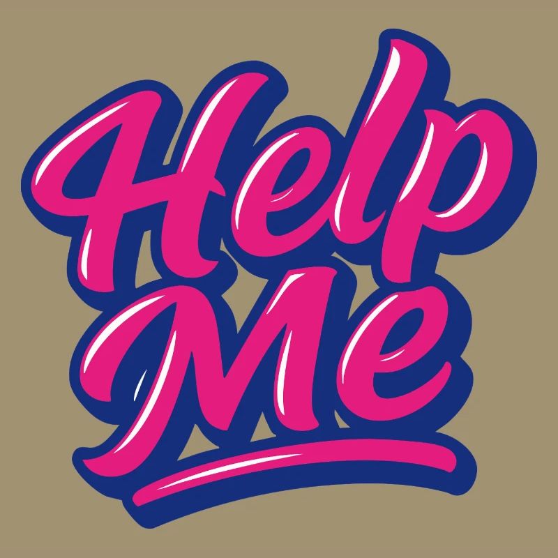 Help Me Neon Script