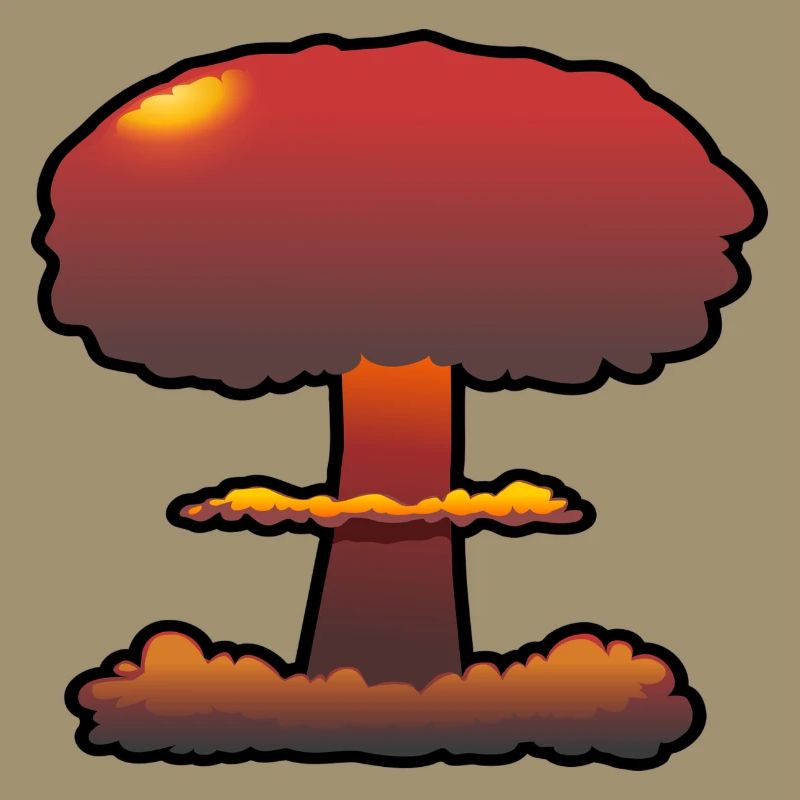 Boom nuage champignon explosion comique