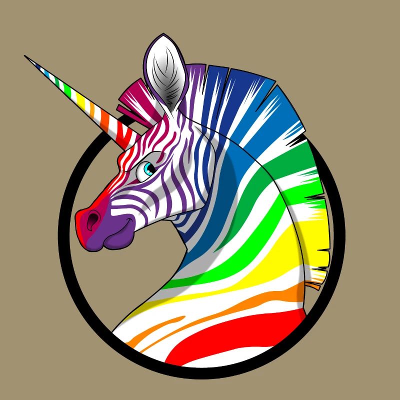 Regenbogen Einhorn Zebra