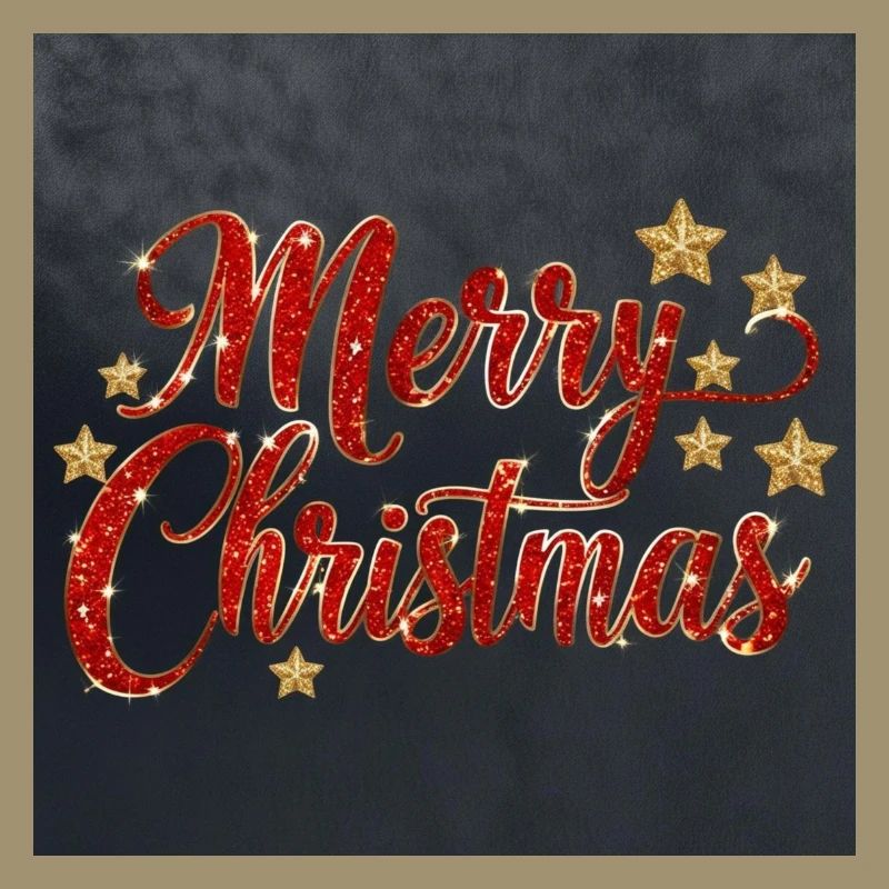 Glitzerndes Merry Christmas Script