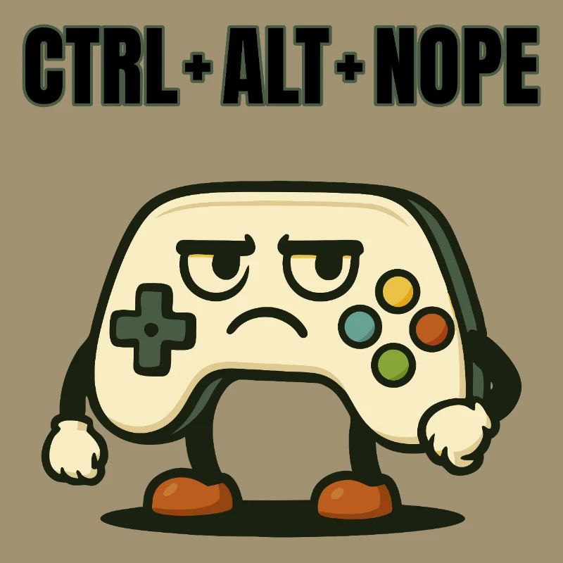 CTRL ALT NOPE Controller-Meme