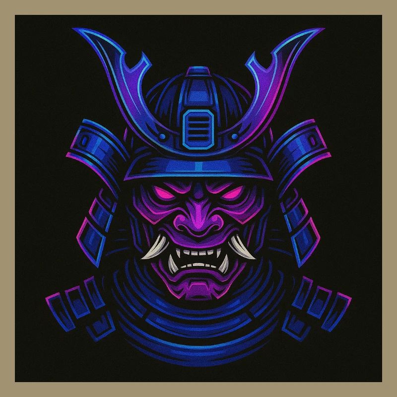 Neon Samurai Mask