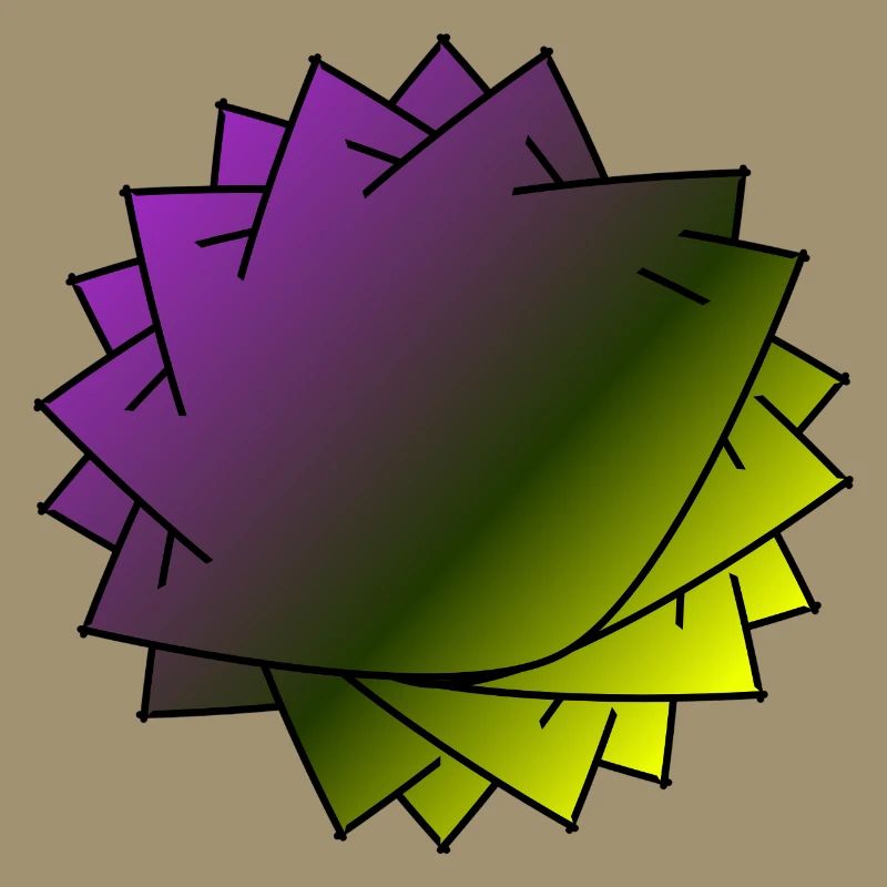 Gradient Leaf Spirale