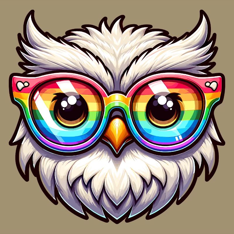 Regenbogen Eule Brille