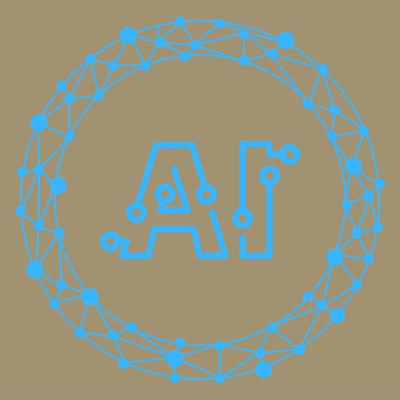 Futuristic AI Data Network Symbol