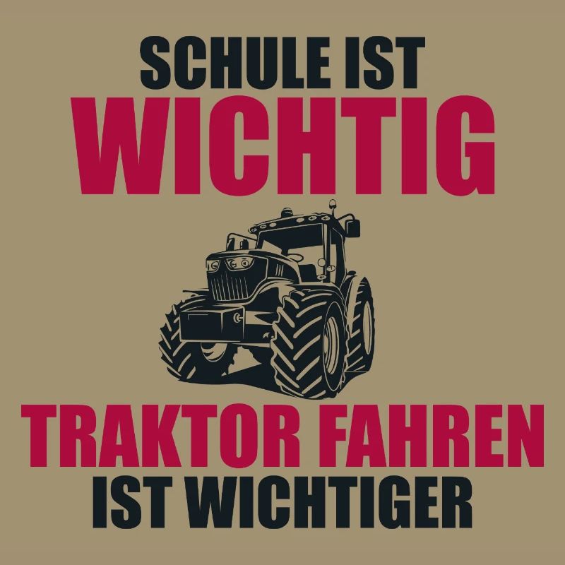 Trecker Trekker Traktor Schule Spruch Geschenk