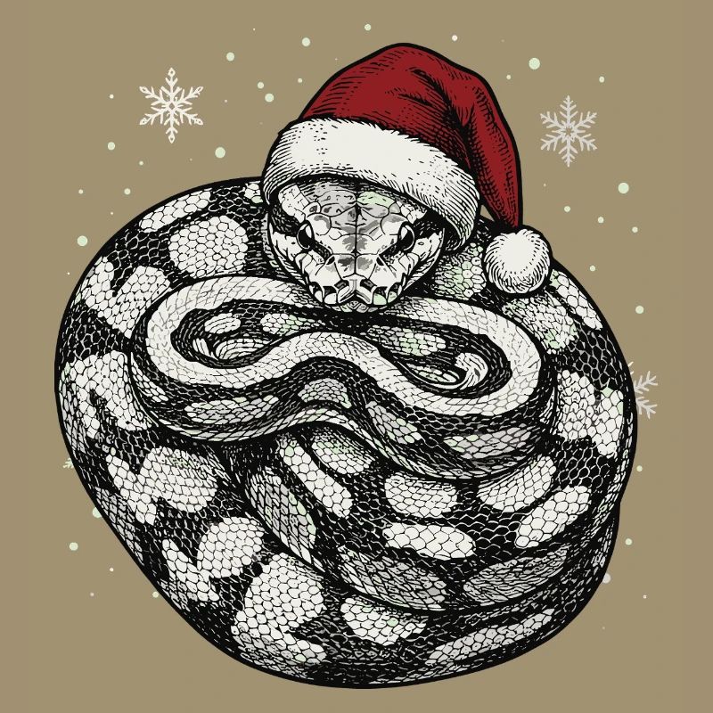 Serpent roi python roi de Noël Python boule