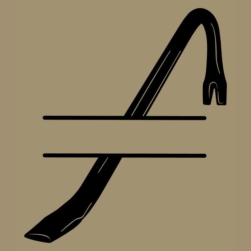 Einbruchslogo Brechstange oder Brechstange