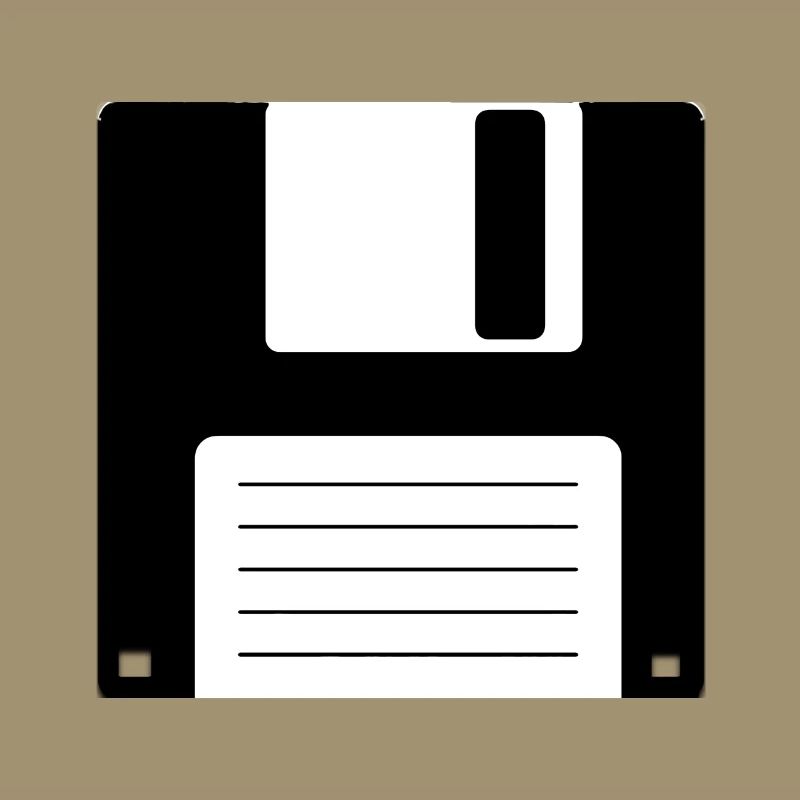 Floppy Diskette Old School Retro Computer Design