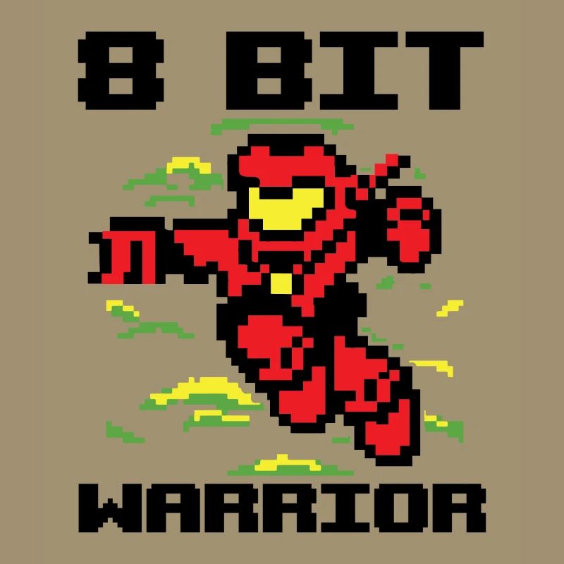 8 Bit Warrior Pixel Videospiel Gaming Geschenk