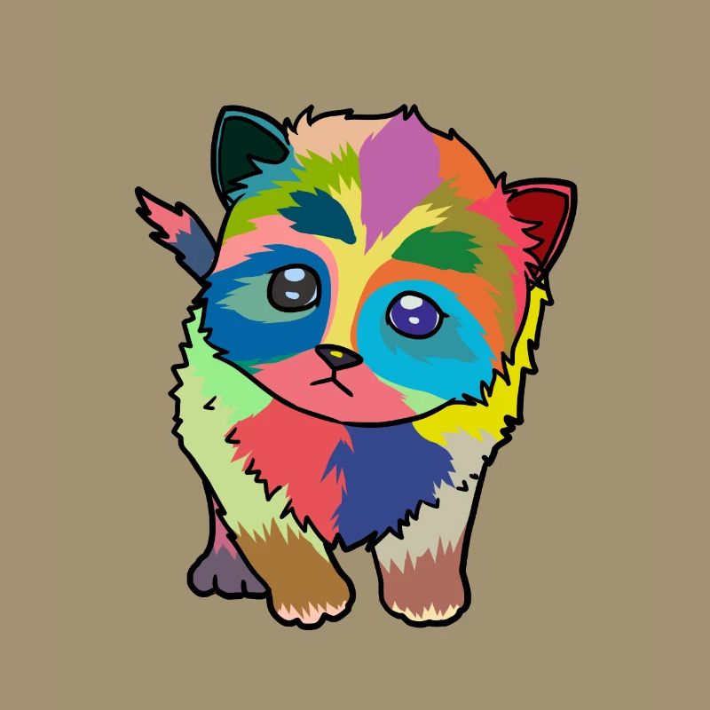 Kleine bunte süße Katze