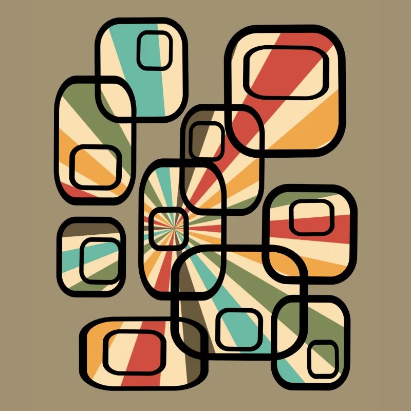 70s wallpaper pattern cuboid retro pattern