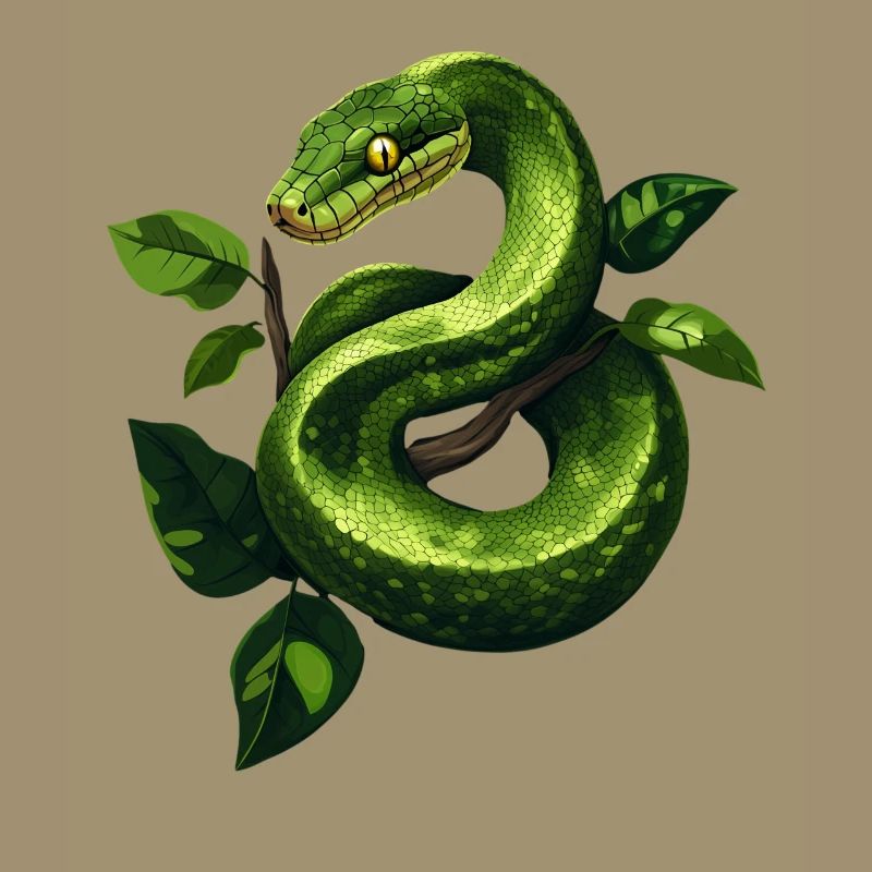 Green Tree Python Snakes Lover Terrarium