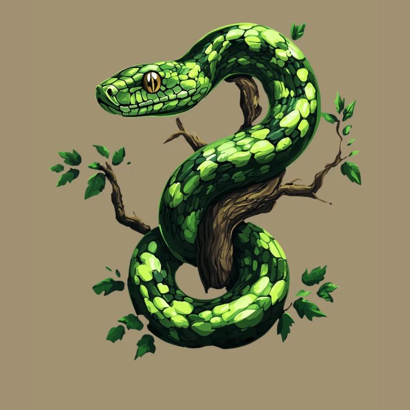 Green Tree Python Snakes Lover Terrarium