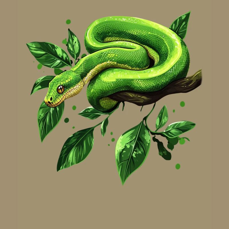 Green Tree Python Snakes Lover Terrarium