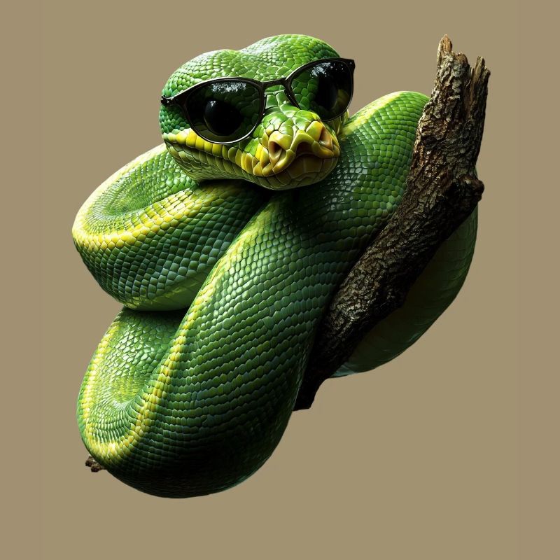 Green Tree Python Snakes Lover Terrarium