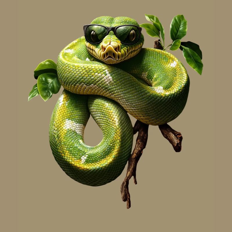 Green Tree Python Snakes Lover Terrarium