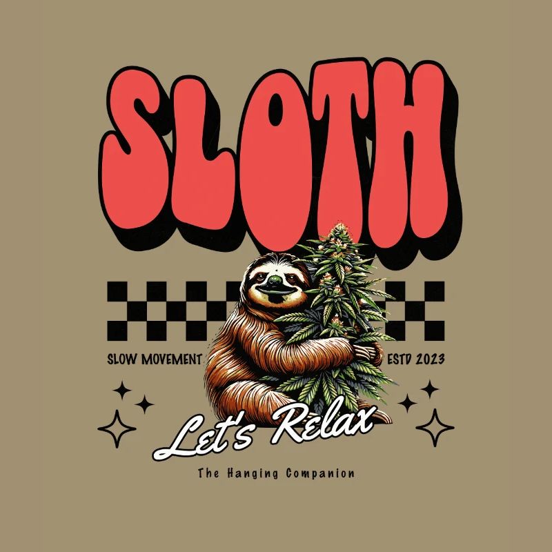Sloth Relax – Chill Pattern Cannabis défectueux