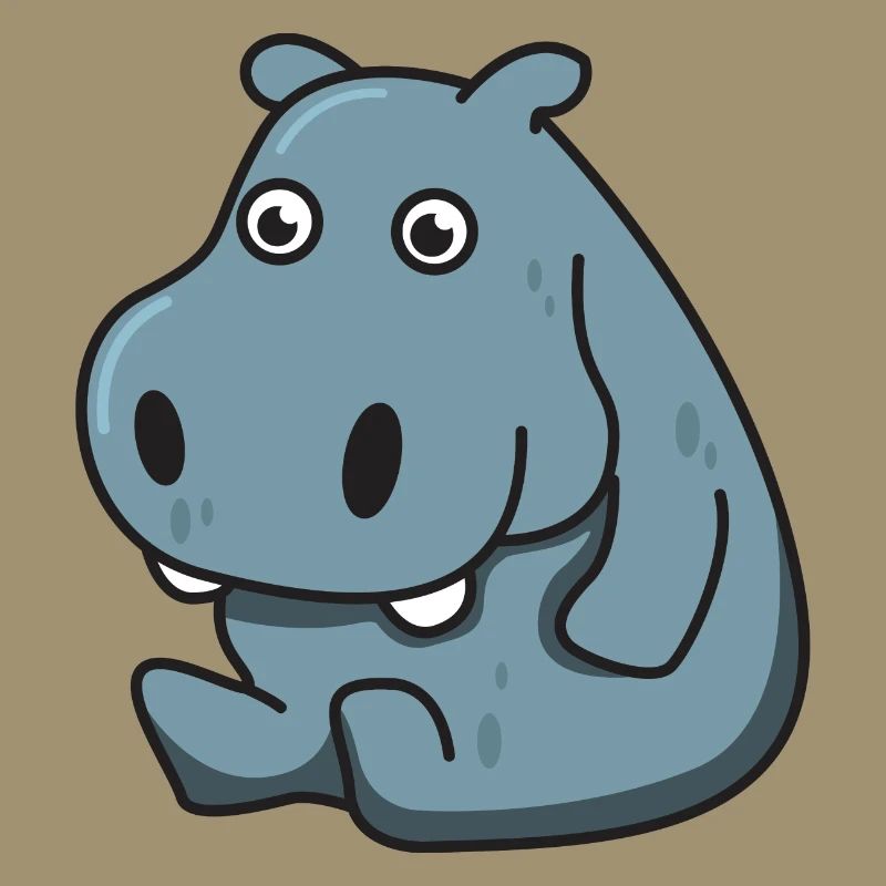 Nilpferd Geschenk Hippo Tier comic niedlich Kind