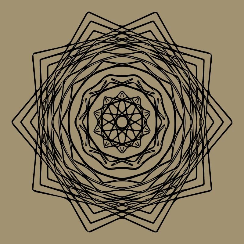 Geometric Square Square Mandala Shape