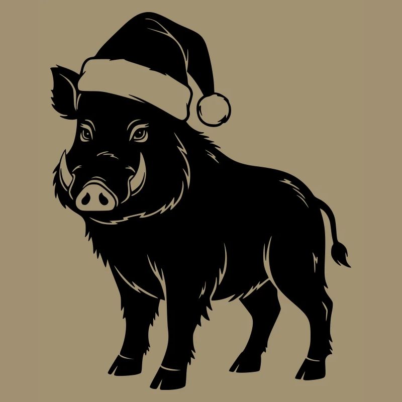 Weihnachts-Wildschwein Vector