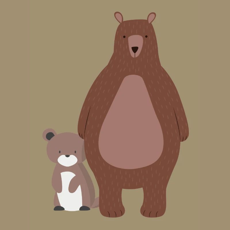 Mama Bär oder Papa Bär mit Babybär Bärchen