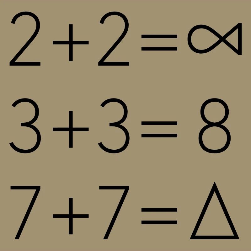 Hipster Math Ace Style expect infinite triangle