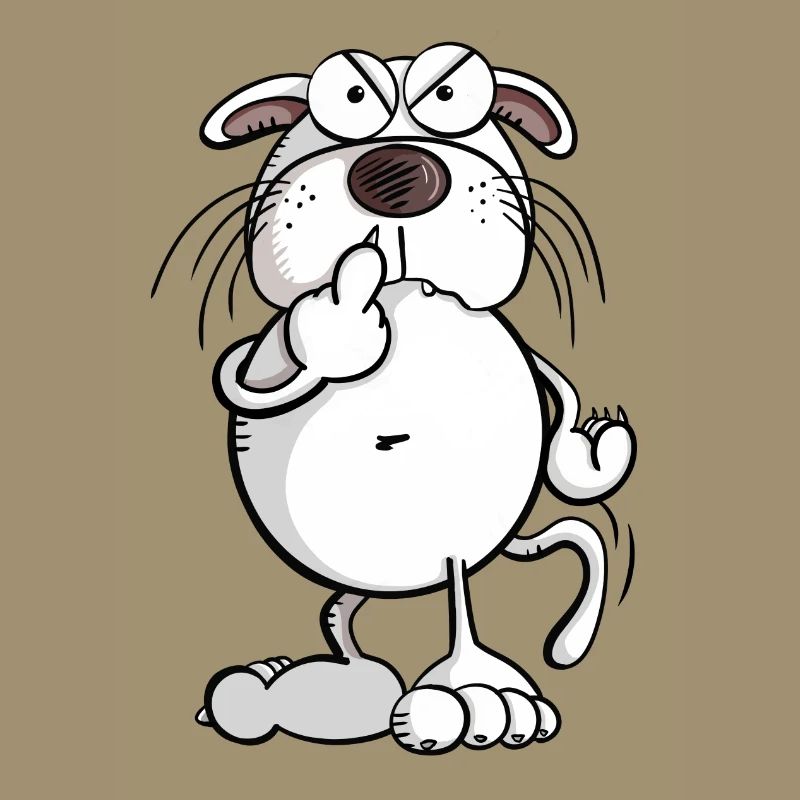 Le chat montre le doigt du milieu