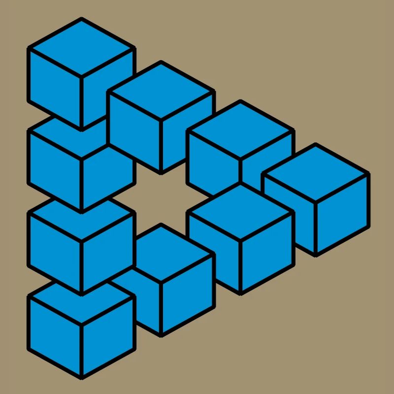 Optical illusion - Impossible figure