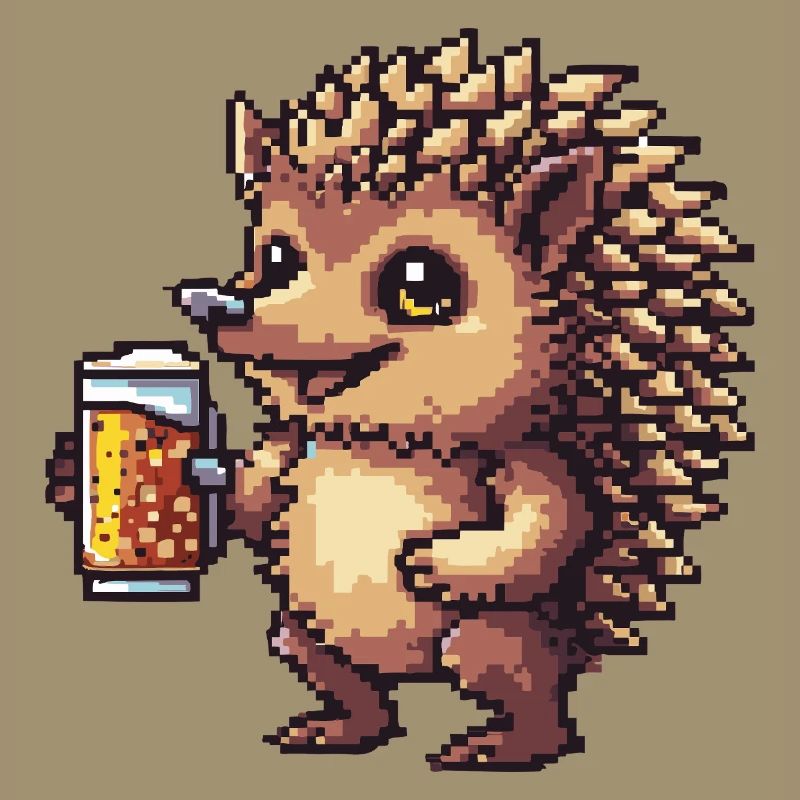 Igel Pixel Bier