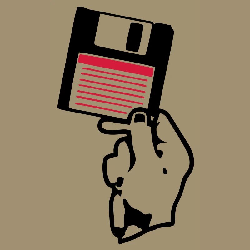 floppy disk scheibe disco hand hand