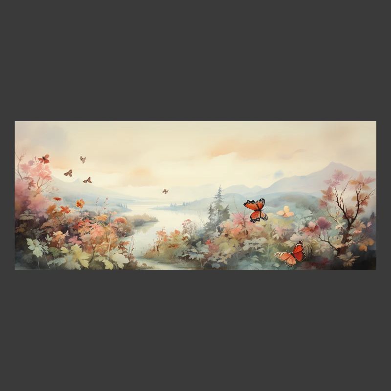 Landschaft mit Schmetterling