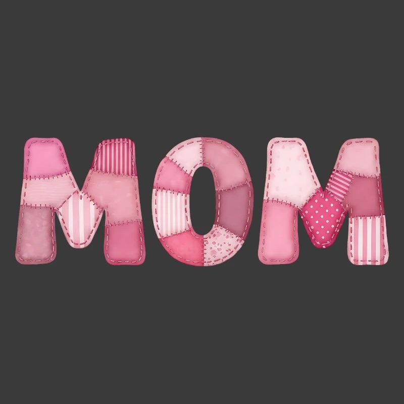 Motif de mère en patchwork rose de maman